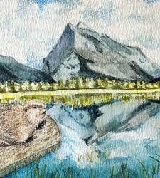 Watercolour landscape